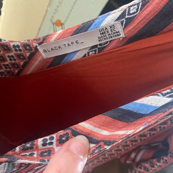 Black Tape_ Multicolor Patterned Dress - Picture 3 of 3